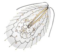 BESTOYARD Máscara de Velo de Vientre Negra Cuentas y Lentejuelas, Cómoda y Transparente para Danza del Vientre, Estilo Misterioso y Tentación
