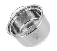 BESTOYARD Olla Interior de Acero Inoxidable de 4l con Cesta para Escurrir Arroz y Rejilla para Cocinar al Vapor, Fácil de Limpiar y Separa Arroz y Sopa para Olla Eléctrica