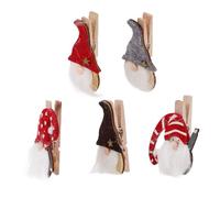 BESTOYARD Pinzas de Madera Diseño Creativo de Santa Claus para Navidad 9 Piezas y Fijación Segura de Fotos y Notas Varios Estilos para Decoración de Fiestas Varios Estilos