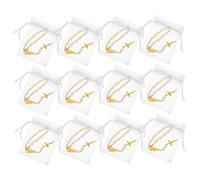 BESTOYARD Pulseras De Mini Rosario Con Cruz De Perlas, Pulsera De Cruz Católica, Pulseras De Oración Religiosa Para Bautismo, Comunión, Fiesta De Boda