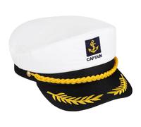 BESTOYARD Sombrero De CapitáN Marinero Para Adultos Gorro Ajustable De Barco Yate Sombrero De Disfraz Almirante Para Fiestas Juegos De Rol Y Cosplay