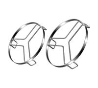 BESTOYARD Soporte para Vaporera de Acero Inoxidable Redondo 2 Piezas, Ligero y Fácil de Almacenar, Adecuado para Cocinar al Vapor Cocina
