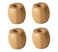 BESTOYARD Soportes para Cepillos de Dientes Base Estable y Fácil de Limpiar Redondos 4 Piezas de Bambú Mantiene el Cepillo Seco y Organizado para Baño