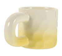 BESTOYARD Taza de Cerámica de Color Amarillo Claro para Beber en Casa, Capacidad 350ml, Reutilizable y Práctica para Café, Té o Chocolate Caliente