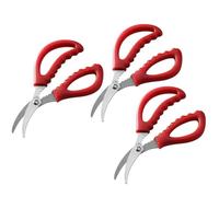 BESTOYARD Tijeras de Cocina Diseño Curvado de Acero Inoxidable Resistentes producto配件 Inspirado en Camarones, Paquete de 3 Piezas para Cortar y Pelar Mariscos para Mariscos