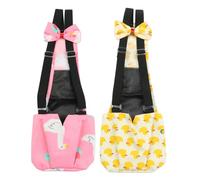 BestParts 2 pañales ajustables impermeables y reutilizables, pañales de tela para aves de corral para ganso de mascotas de granja, pato de mascotas, pollo para mascotas, versión deslizante (amarillo +