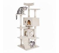 BestPet Torre de árbol para Gatos de Interior de 139 cm, Centro de Actividades de Muebles de Varios Niveles con Postes rascadores, Soporte para casa, condominio, Juguetes Divertidos, Gatitos, casa de