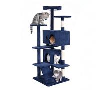 BestPet Torre de árbol para Gatos de Interior de 139 cm, Centro de Actividades de Muebles de Varios Niveles con Postes rascadores, Soporte para casa, condominio, Juguetes Divertidos, Gatitos, casa de