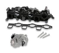 BESTPRICE 1x Módulo de colector de admisión a la izquierda, 1x elemento de ajuste colector de admisión a la izquierda, incl. sello, incl. tornillos Compatible con AUDI A6 C6,A8 D3,Q7 (4LB),VW PHAETON