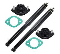 BESTPRICE 2x Amortiguador de gas a presión puntal delantero bitubo incl. cojinete del puntal y juego de protección contra el polvo, compatible con BMW 3 (E46), 3 Touring (E46)