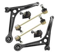 BESTPRICE 2x Brazo de control inferior del eje delantero izquierdo y derecho con rótula,2x barra de acoplamiento,2x tirante FORD GALAXY I (WGR), SEAT ALHAMBRA (7V8, 7V9), VW SHARAN (7M8, 7M9, 7M6)