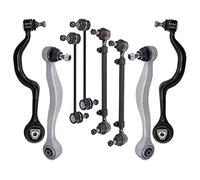 BESTPRICE 2x Brazo de control superior, 2x Brazo de control inferior,incl. rótula y casquillo de cojinete, 2x tirantes completos, 2x barras de acoplamiento BMW Serie 5 (E34), 5 Touring (E34)