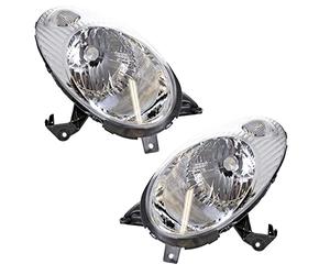 BESTPRICE 2x Faros delanteros Faros principales izquierda + derecha Compatible con NISSAN MICRA 3 (K12)
