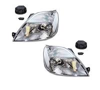 BESTPRICE 2x faros Faros delanteros Faros principales izquierda + derecha Compatible con FORD FIESTA Mk5 (JH_, JD_), FIESTA Mk5 Van