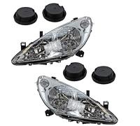 BESTPRICE 2x faros Faros delanteros Faros principales izquierda + derecha Compatible con PEUGEOT 307 (3A/C), 307 Break (3E), 307 CC (3B), 307 SW (3H)
