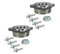 BESTPRICE 2x Juego de rodamientos de rueda trasera juego de rodamientos de rueda, compatible con BMW Serie 5 (E39),5 (E60),5 Touring (E39)