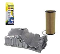 BESTPRICE ATP 1x Cárter de aceite, 1x filtro de aceite, 1x silicona roja para