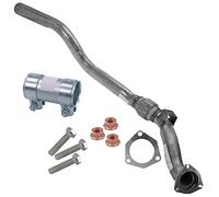 BESTPRICE ATP 1x Tubo de escape con material de montaje 1 conector de tubo de