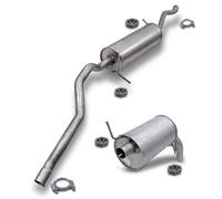 BESTPRICE Conjunto silenciador de escape 1x Silenciador central, 1x Silenciador trasero in ccesorios de montaje compatible con FORD GALAXY Mk1 (WGR),SEAT ALHAMBRA (7V8,7V9),VW SHARAN (7M8,7M9,7M6)