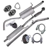 BESTPRICE Conjunto silenciador de escape 1x Silenciador central, 1x Silenciador trasero in ccesorios de montaje compatible con SEAT IBIZA (6L1) SC,SKODA FABIA 1 (6Y2),2 (542),VW POLO 9N