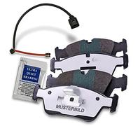 BESTPRICE juego de pastillas de freno eje delantero in visador de desgaste de contacto, pastillas de freno pastillas de freno delanteras con avisador de desgaste de contacto, 4 piezas