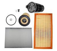 BESTPRICE Paquete de inspección juego de filtro con 1x filtro de aceite,filtro de aire,filtro de aire de cabina con carbón activado,filtro de combustible FORD GALAXY II (WA6),S-MAX (WA6)