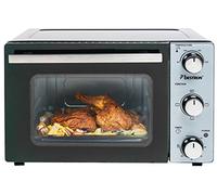 Bestron aov20 Mini Horno con Calor Superior e Inferior, 1300 W, 20 litros, plástico Cristal Acero Inoxidable, Negro