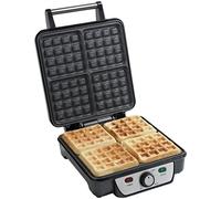 Bestron ASW281 Gofrera con Revestimiento Antiadherente, 1100 W, Acero Inoxidable, Gris