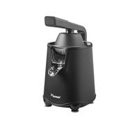 Bestron Exprimidor eléctrico, exprimidor de naranjas con función de parada de salida y colador de pulpa de acero inoxidable, incluye 2 conos de prensado, capacidad de 450 ml, palanca de prensa suave