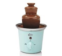 Bestron Fuente de chocolate con 3 niveles, pequeña fuente de chocolate con función de mantenimiento del calor, 60 vatios, color: verde