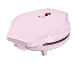 Bestron Gofrera, gofrera para gofres de Bubble, para rellenar con helado, chocolate o fruta, con luz de cocción y revestimiento antiadherente, 700 vatios, color: rosa