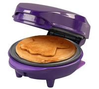 Bestron Mini gofrera con placa especial "Geist", tamaño gofre: Ø 10 cm, tamaño ideal para niños, para cumpleaños o como regalo, para colgar en la pared y revestimiento antiadherente, color: lila