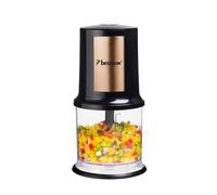 Bestron picadora electrica, Máquina picadora eléctrica con dos cuchillas de corte y capacidad de 500 ml, botón de pulso grande, 400 vatios, AKC200CO, Color: Cobre