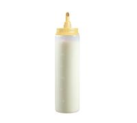 Bestron Porcionador de masa con escala, Dispensador de masa para 700 ml, para crepes, poffertjes, tortitas, gofres, magdalenas o masa para donuts, color: amarillo