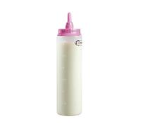 Bestron Porcionador de masa con escala, Dispensador de masa para 700 ml, para crepes, poffertjes, tortitas, gofres, magdalenas o masa para donuts, color: blanco