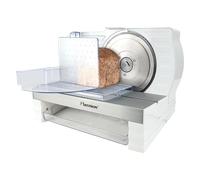 Bestron Rebanadora de pan, con hoja de acero inoxidable RSG, fabricada en Alemania, ajuste continuo del grosor de corte de 0 a 20 mm, rebanadora universal con botón de cambio para un