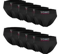 BestSale247 Pack de 10 calzoncillos para hombre, microfibra, sin costuras, ropa interior, deporte, calzoncillos retro, Pack de 10 / Negro 9951, M-L