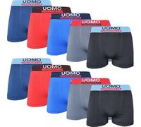 BestSale247 Pack de 10 calzoncillos tipo bóxer para hombre, microfibra, sin costuras, ropa interior, calzoncillos deportivos, calzoncillos retro, Pack de 10 / 9204, M-L