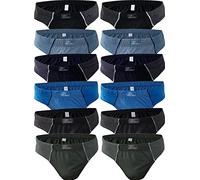 BestSale247 - Pack de 3, 6, 12 calzoncillos tipo slip para hombre, ropa interior de fino ribete, calzoncillos de algodón 100% para hombres, 3XL