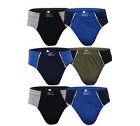 BestSale247 - Pack de 3, 6, 12 calzoncillos tipo slip para hombre, ropa interior de fino ribete, calzoncillos de algodón 100% para hombres, L