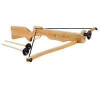 BestSaller 1242 Ballesta infantil de madera de aliso barnizada + 3 pernos de ballesta con ventosa 1246 (4 piezas)