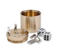BestSaller 3002 Aluminio Super Six Dice Game, Oro, Ø 5 cm
