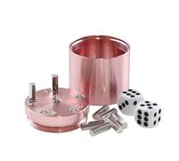 BestSaller BestSaller3006 - Juego de 6 Dados de Aluminio, Color Oro Rosa