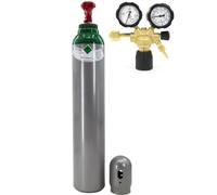 Bestschweissen.de Botella de gas protector de argón de 8 l con reductor de presión de argón, botella de argón llena de 200 bar + reductor de presión Ar/CO2-10 Bestschweissen.de para soldadura TIG, MIG