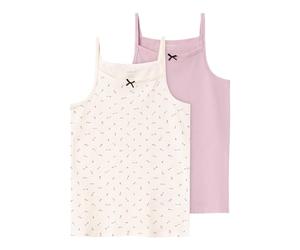 Bestseller A/S NKFSTRAP Top 2P Buttercream Floral Noos Camisetas, 146/152 para Niñas