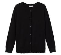 Bestseller A/S Nkfvamone LS Knit Card K Noos Suéter cárdigan, Schwarz, 134/140 cm para Niñas