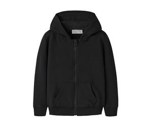 Bestseller A/S NKMNESWEAT Card W Hood BRU Noos, Chaqueta Sudadera Niños, Black,