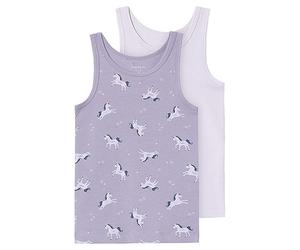 Bestseller A/S NMFTANK Top Lavender Aura Unicorn Noos Camisetas, 104 para Niñas
