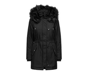 Bestseller A/S Onliris - Abrigo de invierno para mujer CC 2023 OTW, color negro/Detall: negro FUR, XS, Black/Detail:BLACK FUR, XS