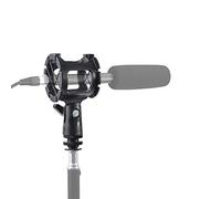 bestshoot micrófono Shockmount Universal Holder Clip + zapata adaptador + mango de espuma agarre anti vibración para AKG D230, senheisser ME66, Rode NTG-1, NTG-2 Audio-Technica at-875r